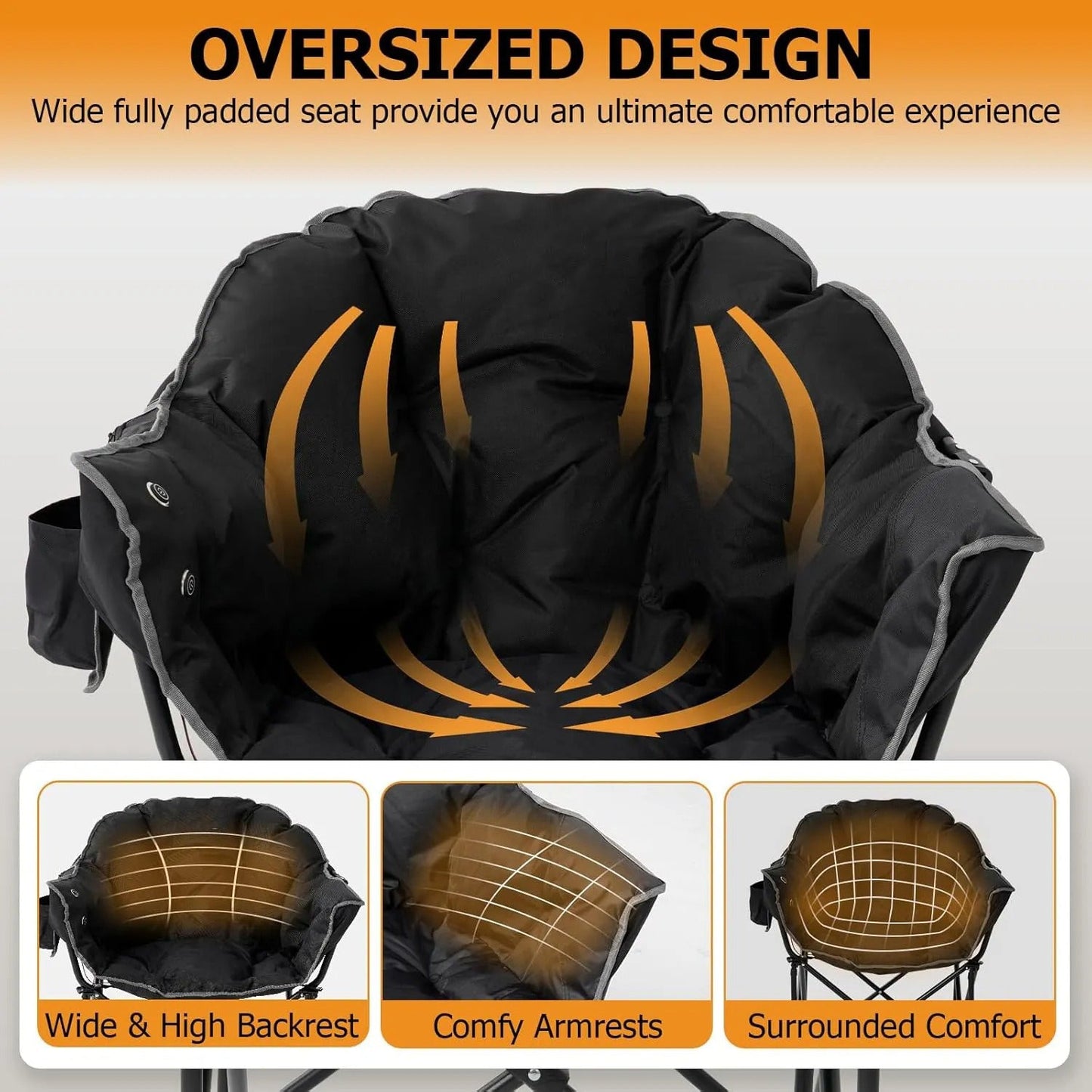 Oversized Heated Camping Chair