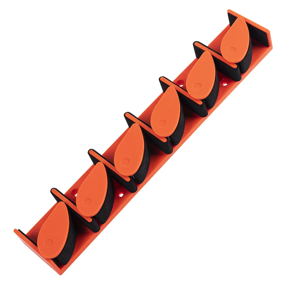 Goture Fishing Rod Holder Horizontal 6-Rod Rack ABS Plastic Storage Wall Mount Fishing Rod Rack Fishing Pole Holder for Garage