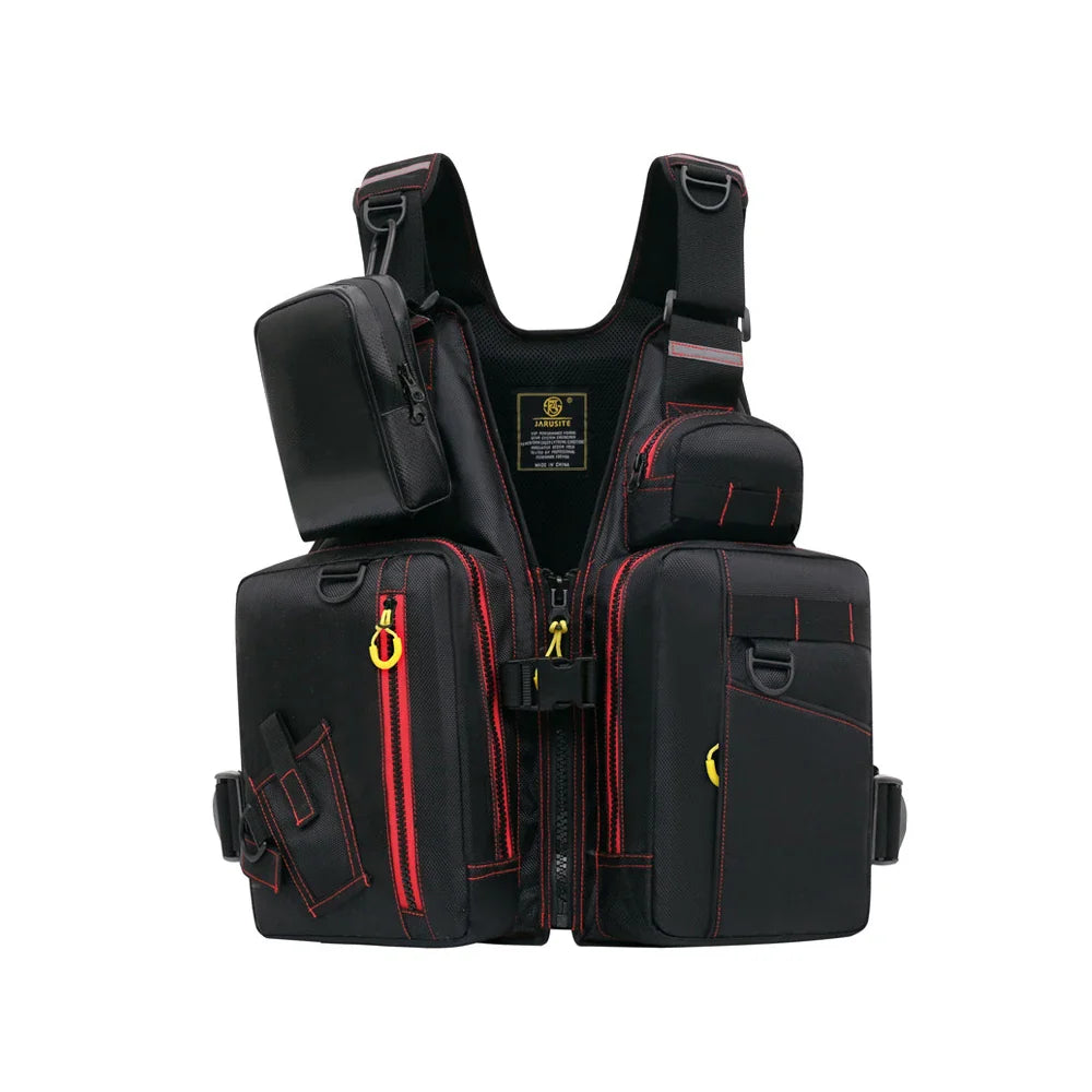 Multi-functional life jacket vest for outdoor fishing, a must-have for safety. Multiple pockets for storage