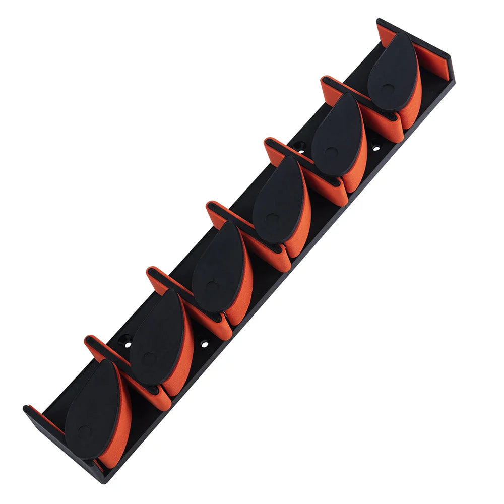 Goture Fishing Rod Holder Horizontal 6-Rod Rack ABS Plastic Storage Wall Mount Fishing Rod Rack Fishing Pole Holder for Garage
