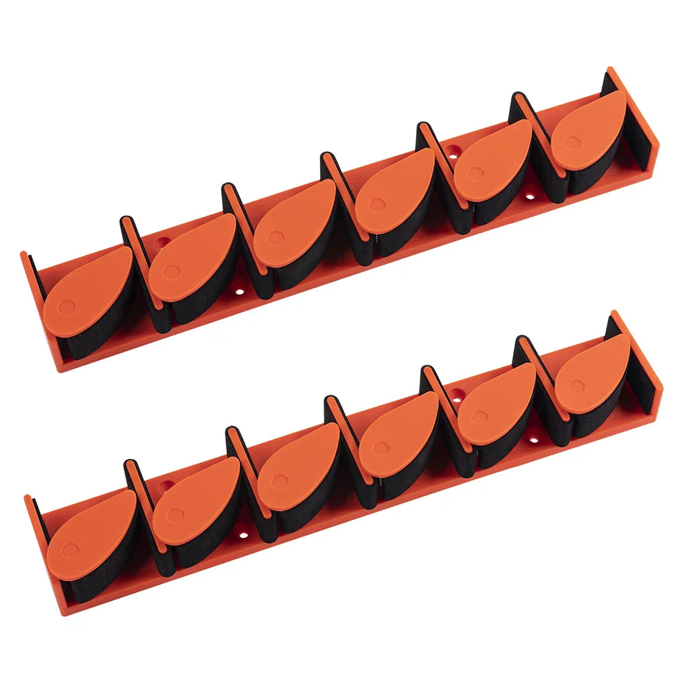 Goture Fishing Rod Holder Horizontal 6-Rod Rack ABS Plastic Storage Wall Mount Fishing Rod Rack Fishing Pole Holder for Garage