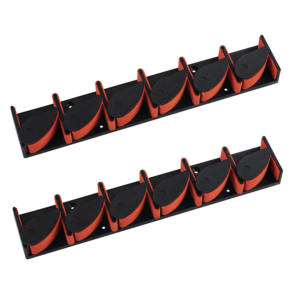 Goture Fishing Rod Holder Horizontal 6-Rod Rack ABS Plastic Storage Wall Mount Fishing Rod Rack Fishing Pole Holder for Garage