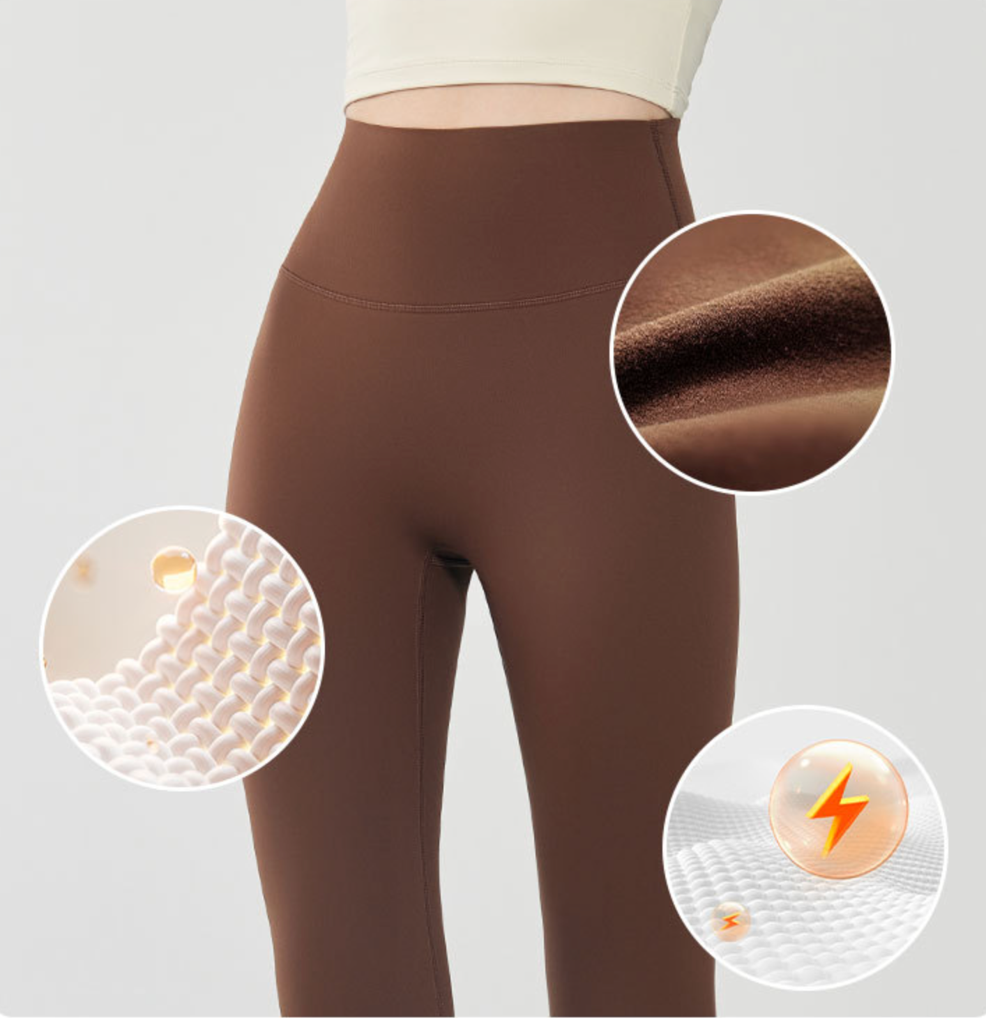 Upyogaa Women Soft Fleece Lined High Waisted Tights Thermal Warm Winter Yoga Pants