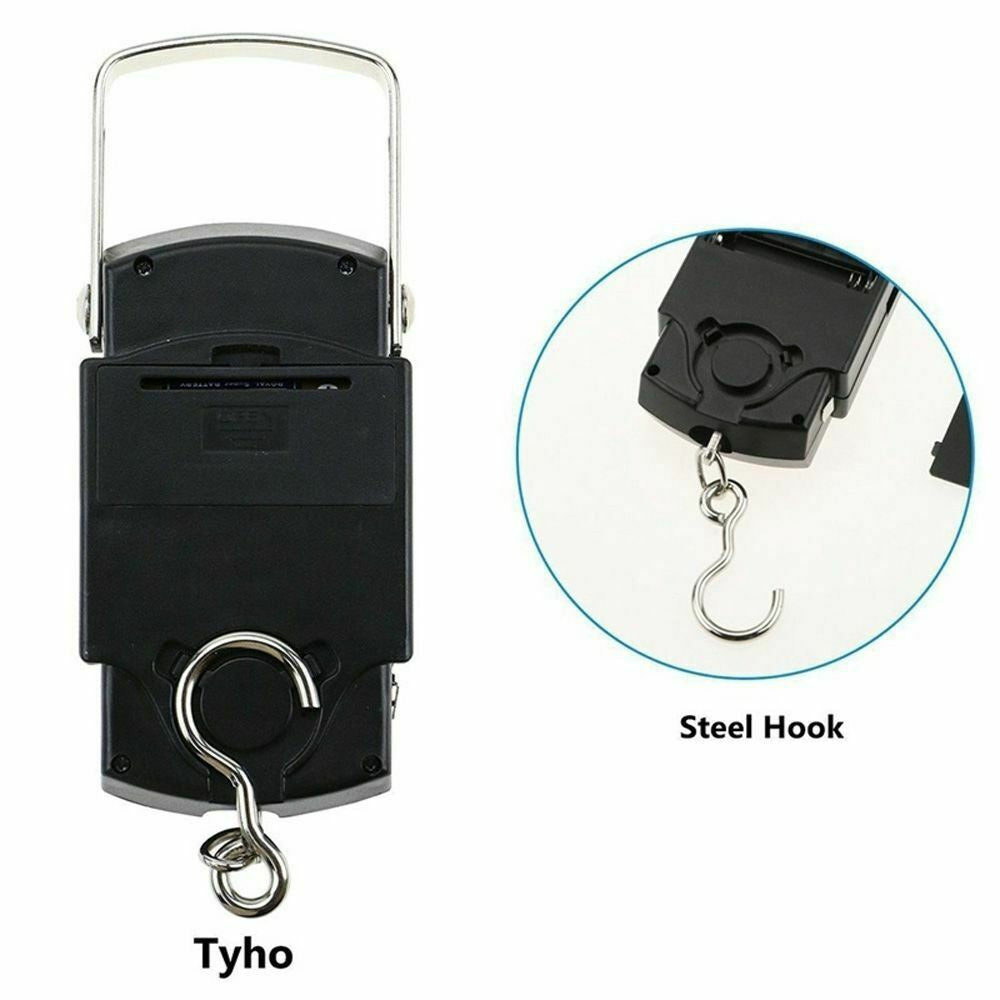 Portable 110lb/50kg Hanging Scale Digital Scale BackLight Electronic Fishing Travel Pocket Scale Luggage Scales Weights Tool